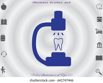 microscope icon, vector illustration eps10