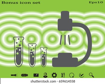 microscope icon, vector illustration eps10
