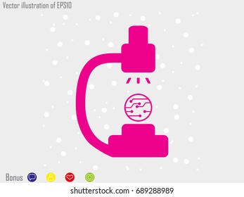 microscope icon, vector illustration eps10