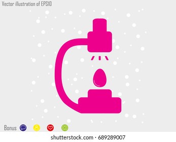 microscope icon, vector illustration eps10