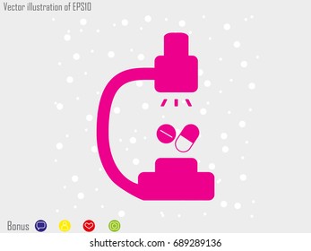 microscope icon, vector illustration eps10