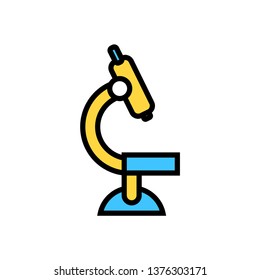 Microscope icon- vector Microscope illustration icon for healthcare or medical services.