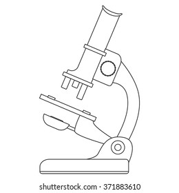 microscope icon. Vector illustration isolated on white background