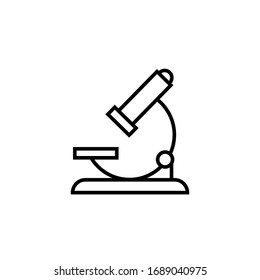 microscope icon vector illustration. microscope icon line style design