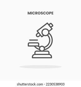 Microscope icon vector illustration line style. Great design for web, app and more. Editable Stroke and pixel perfect.