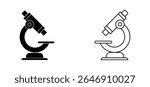 Microscope Icon vector illustration, Set of microscope icons line and glyph, Lab micro scope sign, Micro Scope Editable and fully layered vector icon, Simple microscope line icon, clipart microscope.