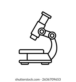 microscope icon, vector illustration, symbol, design logo template pictogram, for ui or ux isolated on white for mobile app, editable