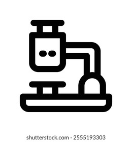 microscope icon. vector line icon for your website, mobile, presentation, and logo design.