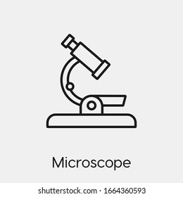 microscope icon vector. Linear style sign for mobile concept and web design. microscope symbol illustration. Pixel vector graphics - Vector.