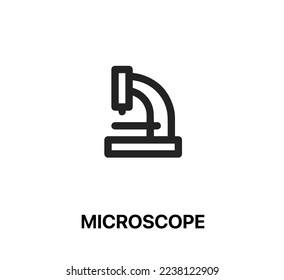 microscope icon vector. Linear style sign for mobile concept and web design. microscope symbol illustration. Pixel vector graphics - Vector.