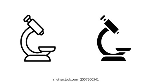 Microscope Icon vector. liner and flat style icons set.