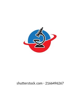 Microscope icon vector, logo design illustration and Medical.