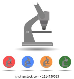 Microscope icon vector logo isolated on background