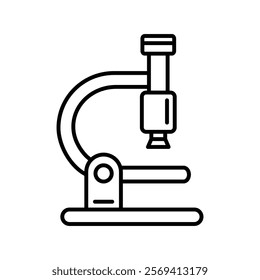 Microscope icon Vector logo outline