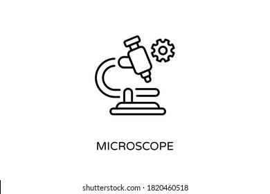 microscope icon in vector. Logotype