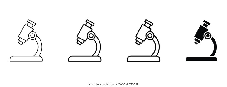 ícone do microscópio vetor sobre fundo branco
