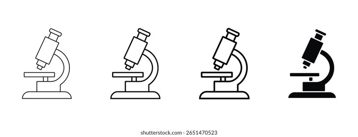 ícone do microscópio vetor sobre fundo branco