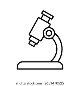 ícone do microscópio vetor sobre fundo branco
