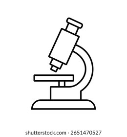 ícone do microscópio vetor sobre fundo branco
