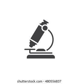 microscope icon vector, research solid logo illustration, pictogram isolated on white