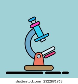 Microscope icon vector. Science element symbol template for graphic and web design collection logo vector illustration