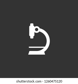 microscope icon vector. microscope sign on black background. microscope icon for web and app