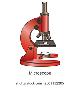 Icono del microscopio, Vector, silueta. Icono de la línea científica del microscopio, e instrumento del laboratorio. Ilustración vectorial. Pictograma de contorno de microscopio médico.