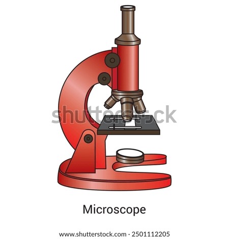 Microscope icon, vector, silhouette. Microscope  scientific line icon, and laboratory instrument. Vector illustration. Medical Microscope outline pictogram.