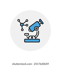Ilustração de stock de vetor de ícone de microscópio