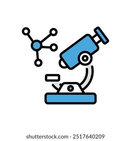 Microscope icon vector stock illustration