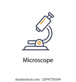 Microscope icon in vector stock illustration