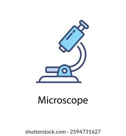 Microscope icon in vector stock illustration