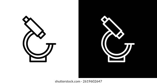 Microscope icon Vector symbol in trendy flat style