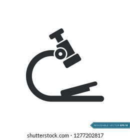 Microscope Icon Vector Template Illustration Design