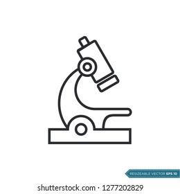 Microscope Icon Vector Template Illustration Design