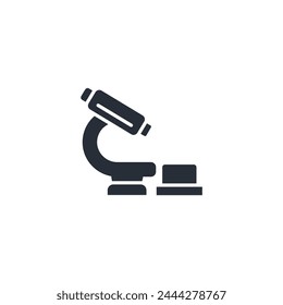 microscope icon. vector.Editable stroke.linear style sign for use web design,logo.Symbol illustration.