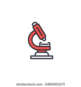 microscope icon. vector.Editable stroke.linear style sign for use web design,logo.Symbol illustration.