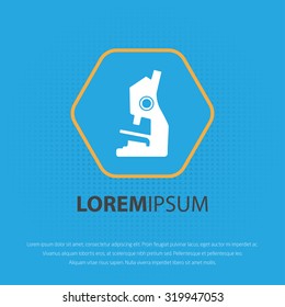Microscope icon for web and mobile