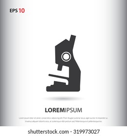 Microscope icon for web and mobile