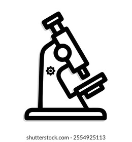 microscope icon with white background