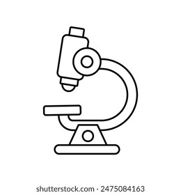 microscope icon with white background vector stock illustration