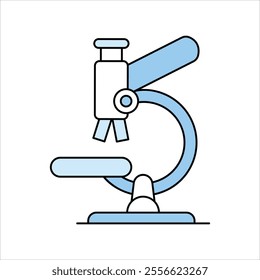 microscope icon with white background vector stock illustration