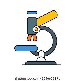 microscope icon with white background vector stock illustration