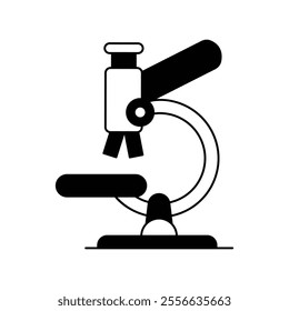 microscope icon with white background vector stock illustration