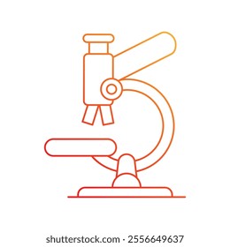 microscope icon with white background vector stock illustration