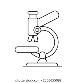 microscope icon with white background vector stock illustration