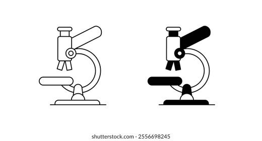 microscope icon with white background vector stock illustration