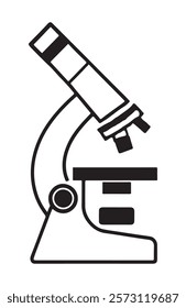 microscope icon. white isolated background