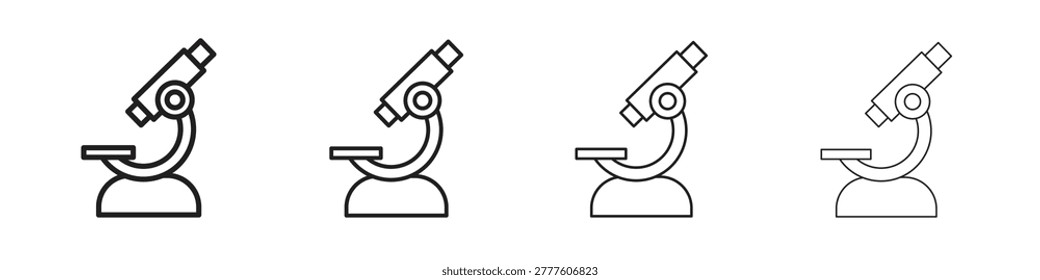 Microscope icons  Editable