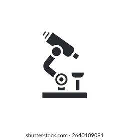 microscope icons isolated on White Background. Flat style design